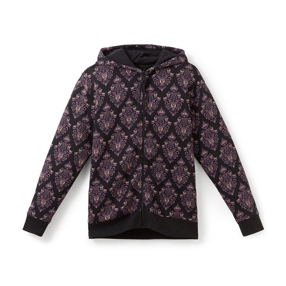 🔥Disney Parks - THE HAUNTED MANSION WALLPAPER - Zip Hoodie  Size 3XL NWT!